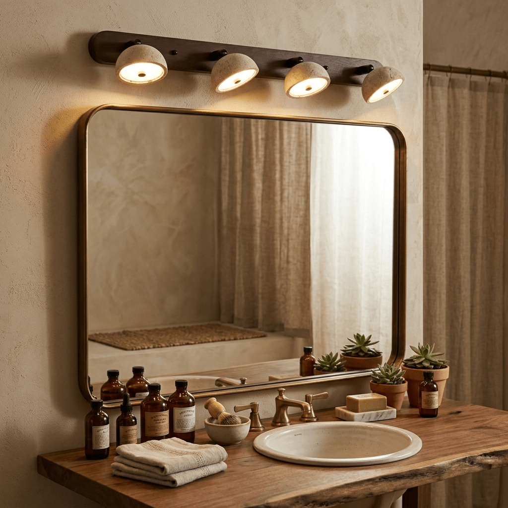 Valienne travertin koepelvormige wandlamp