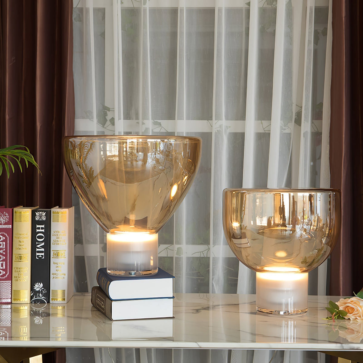 Cavm elegante tafellamp van glas