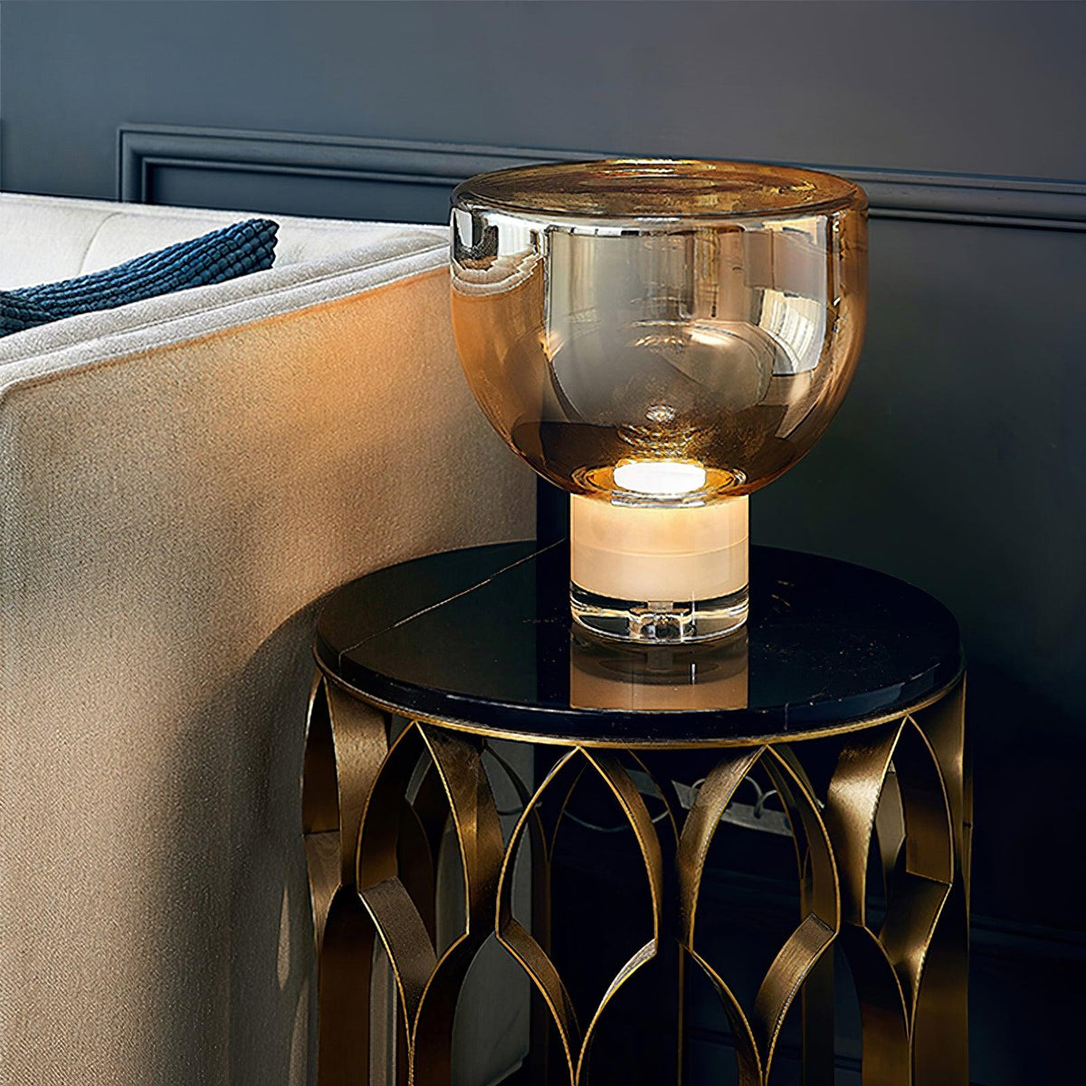 Cavm elegante tafellamp van glas