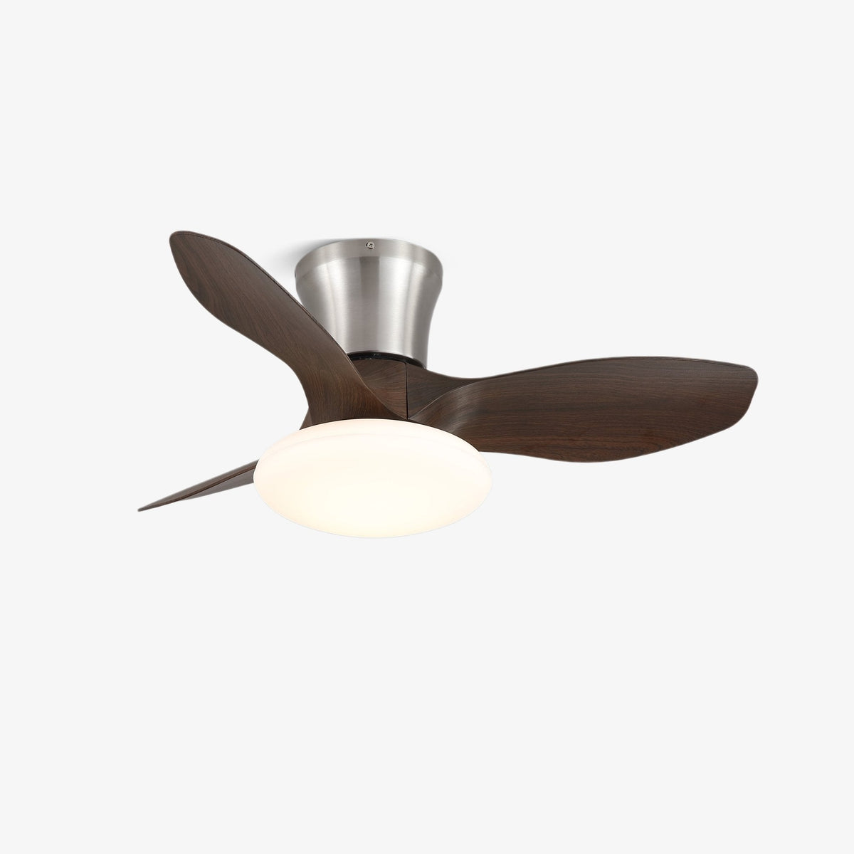 Velora Moderne plafondventilator met verlichting van walnoothout