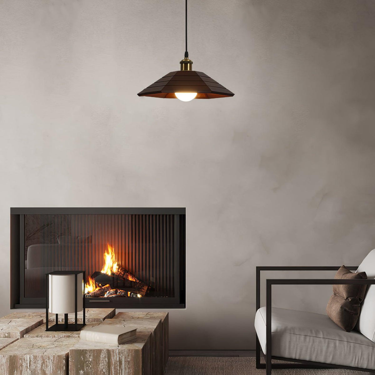Evys Traditionele hanglamp van hout
