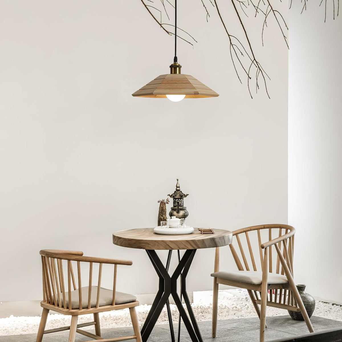 Evys Traditionele hanglamp van hout