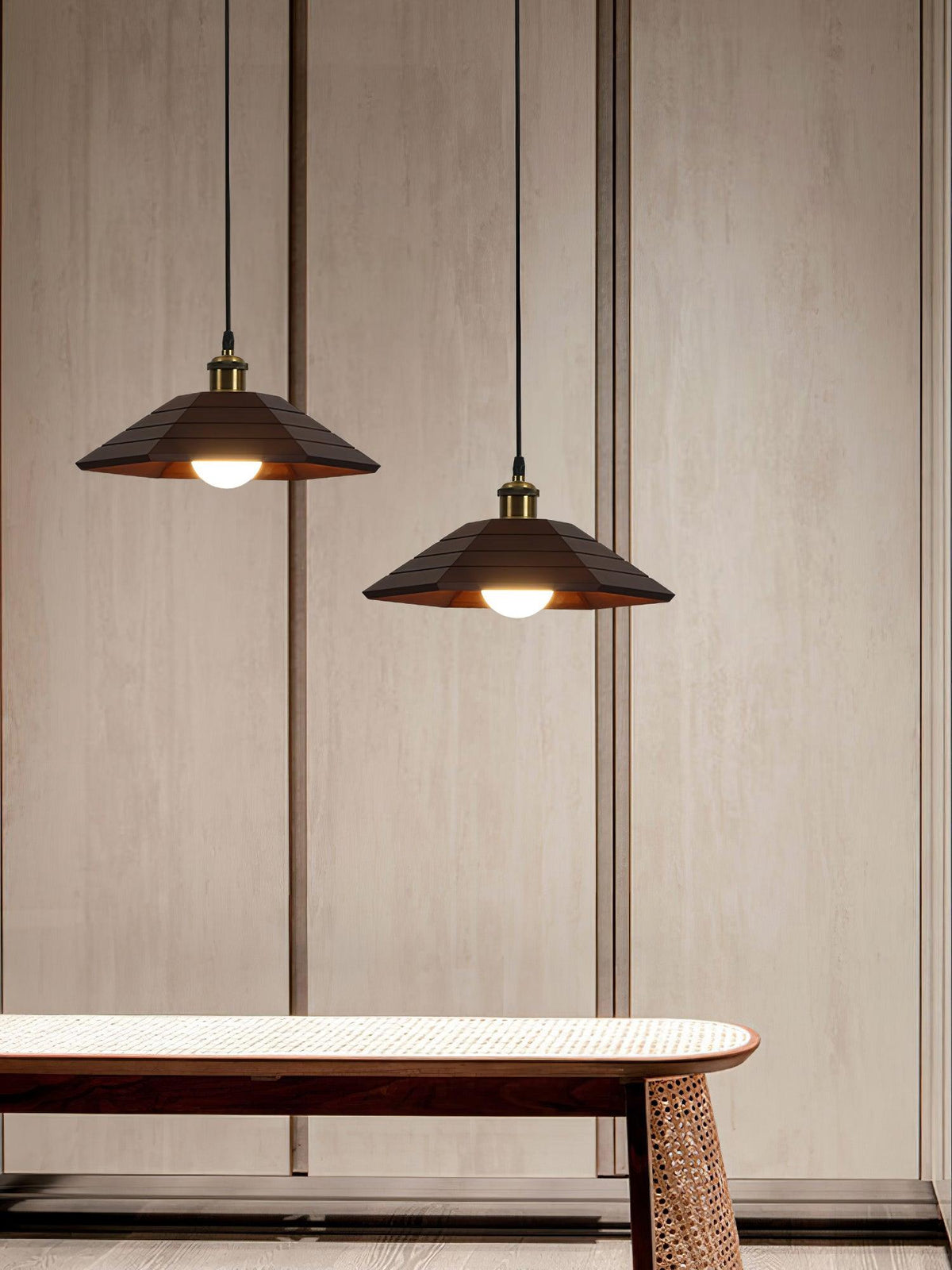 Evys Traditionele hanglamp van hout