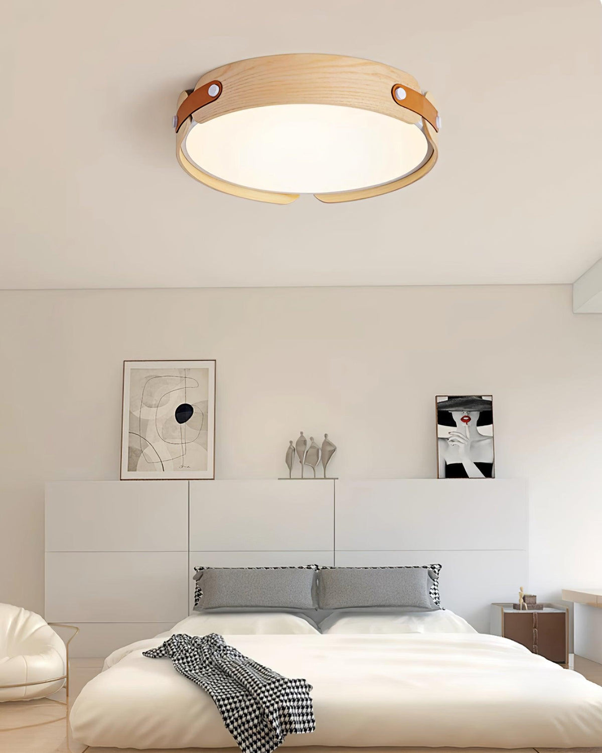Edan Moderne minimalistische plafondlamp van hout