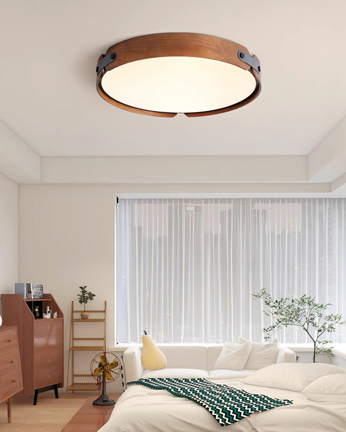 Edan Moderne minimalistische plafondlamp van hout