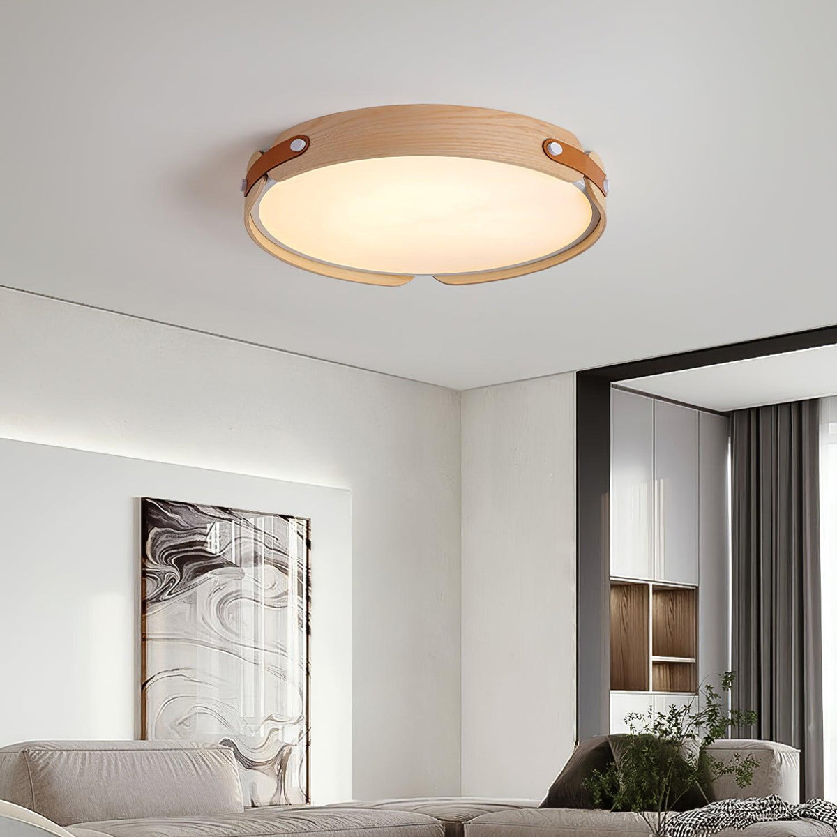 Edan Moderne minimalistische plafondlamp van hout