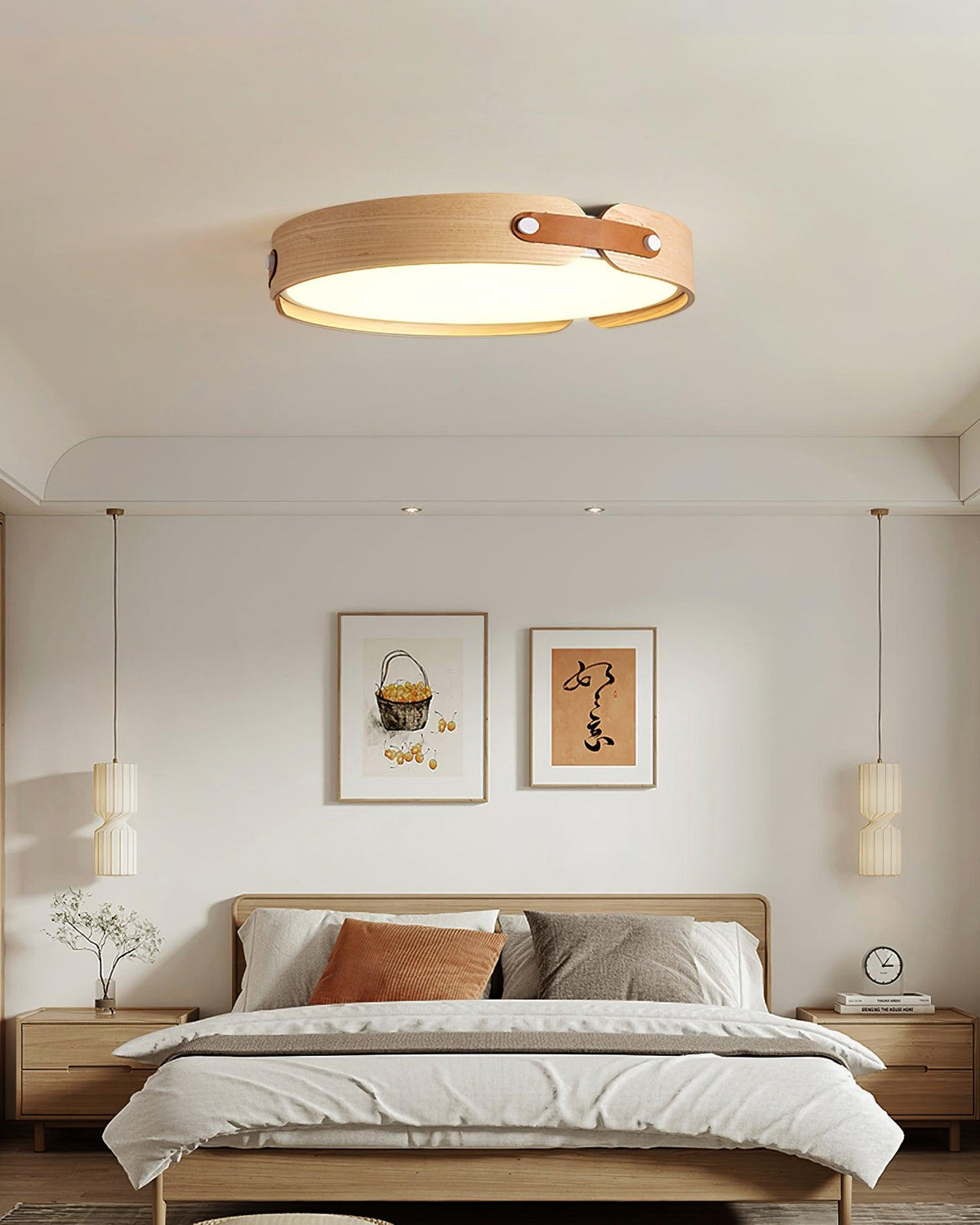 Edan Moderne minimalistische plafondlamp van hout