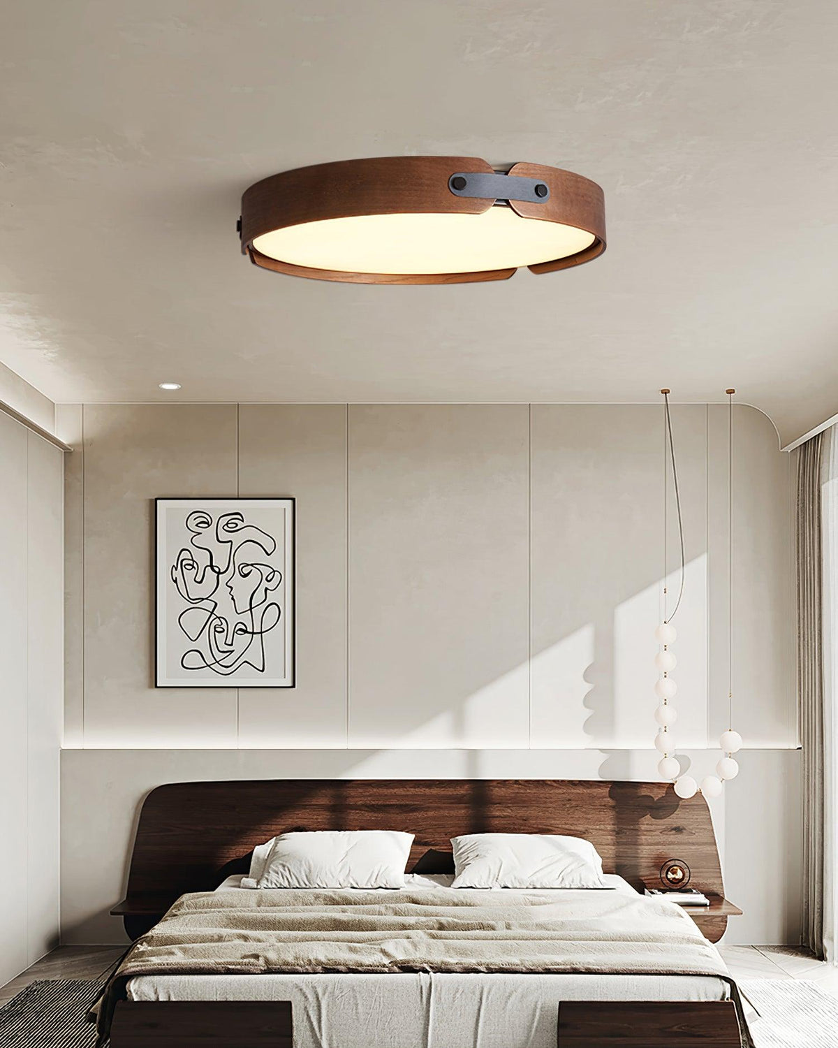 Edan Moderne minimalistische plafondlamp van hout