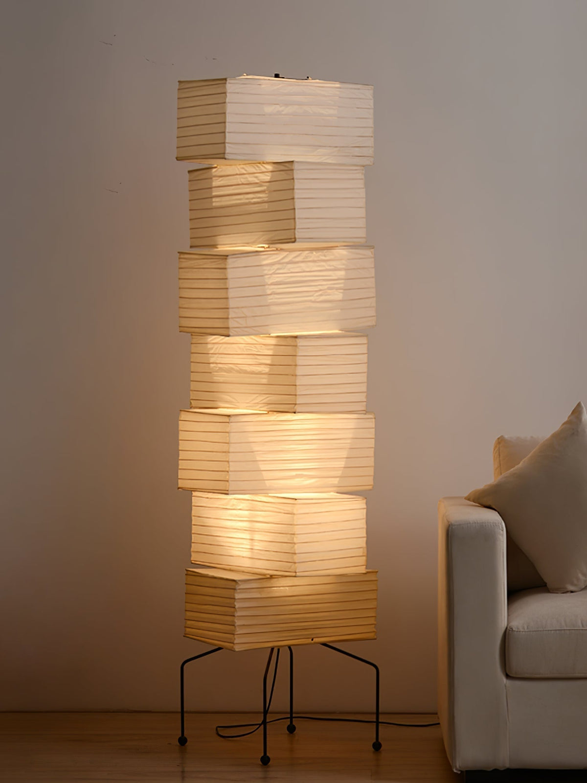 Avara vloerlamp van rijstpapier
