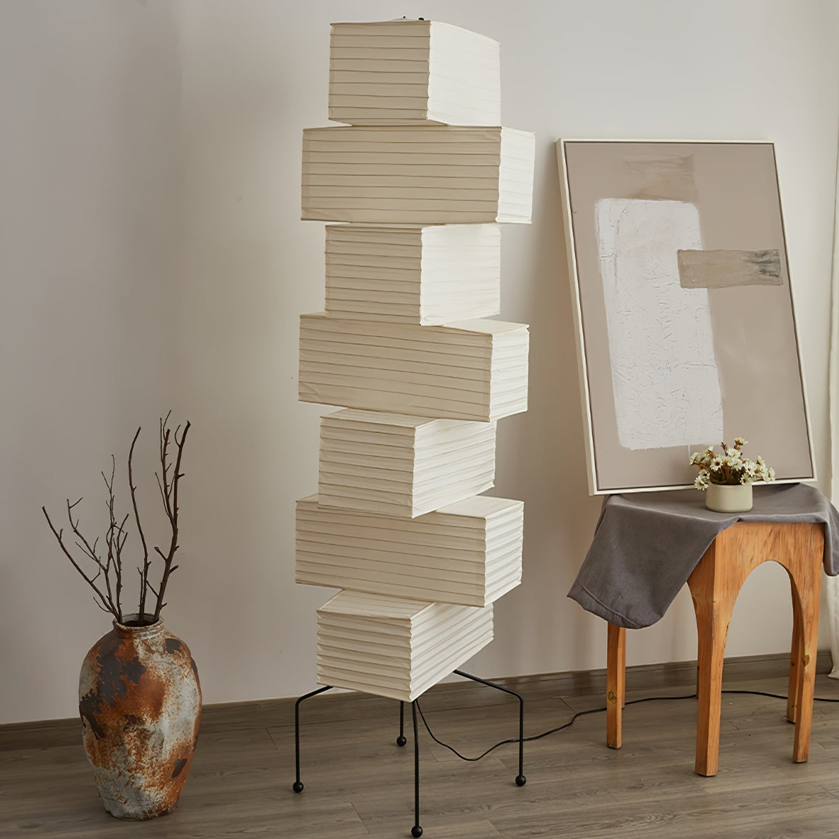 Avara vloerlamp van rijstpapier