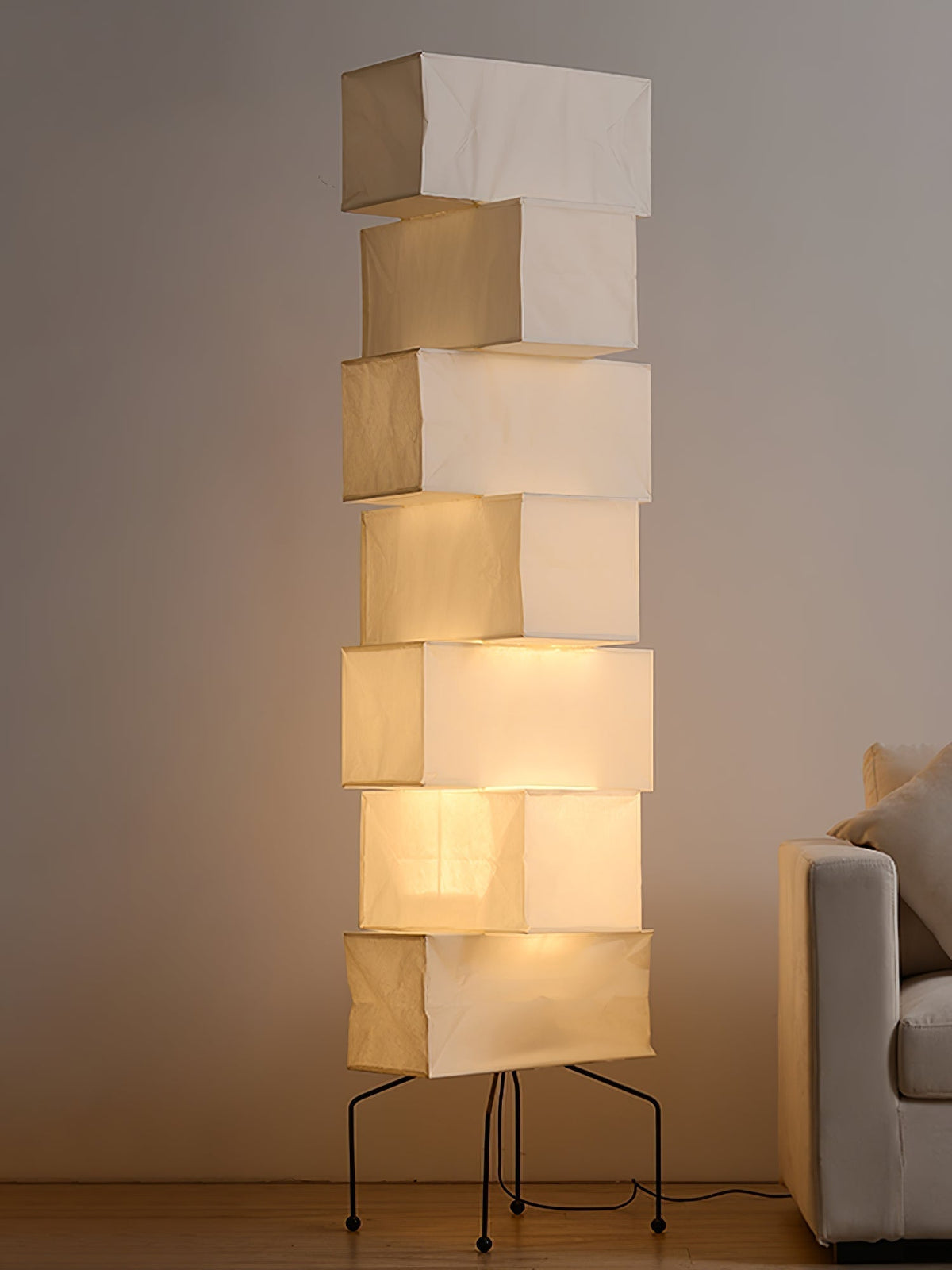 Avara vloerlamp van rijstpapier