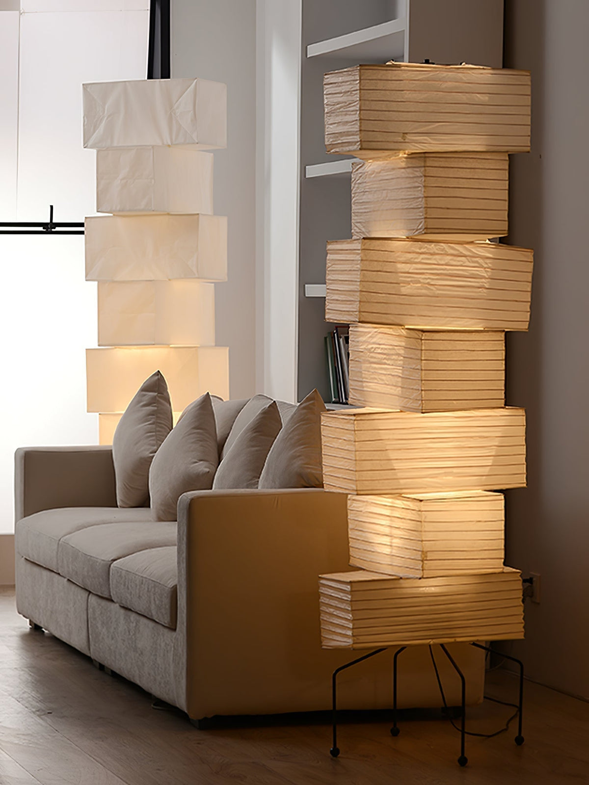Avara vloerlamp van rijstpapier