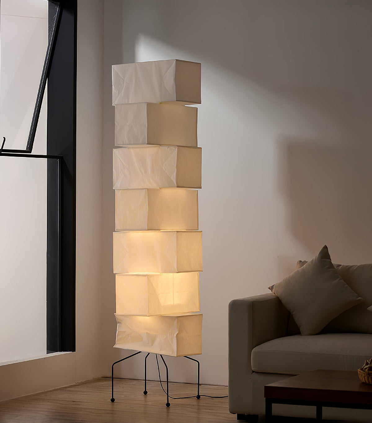 Avara vloerlamp van rijstpapier