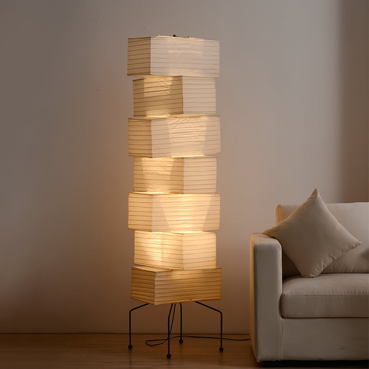 Avara vloerlamp van rijstpapier