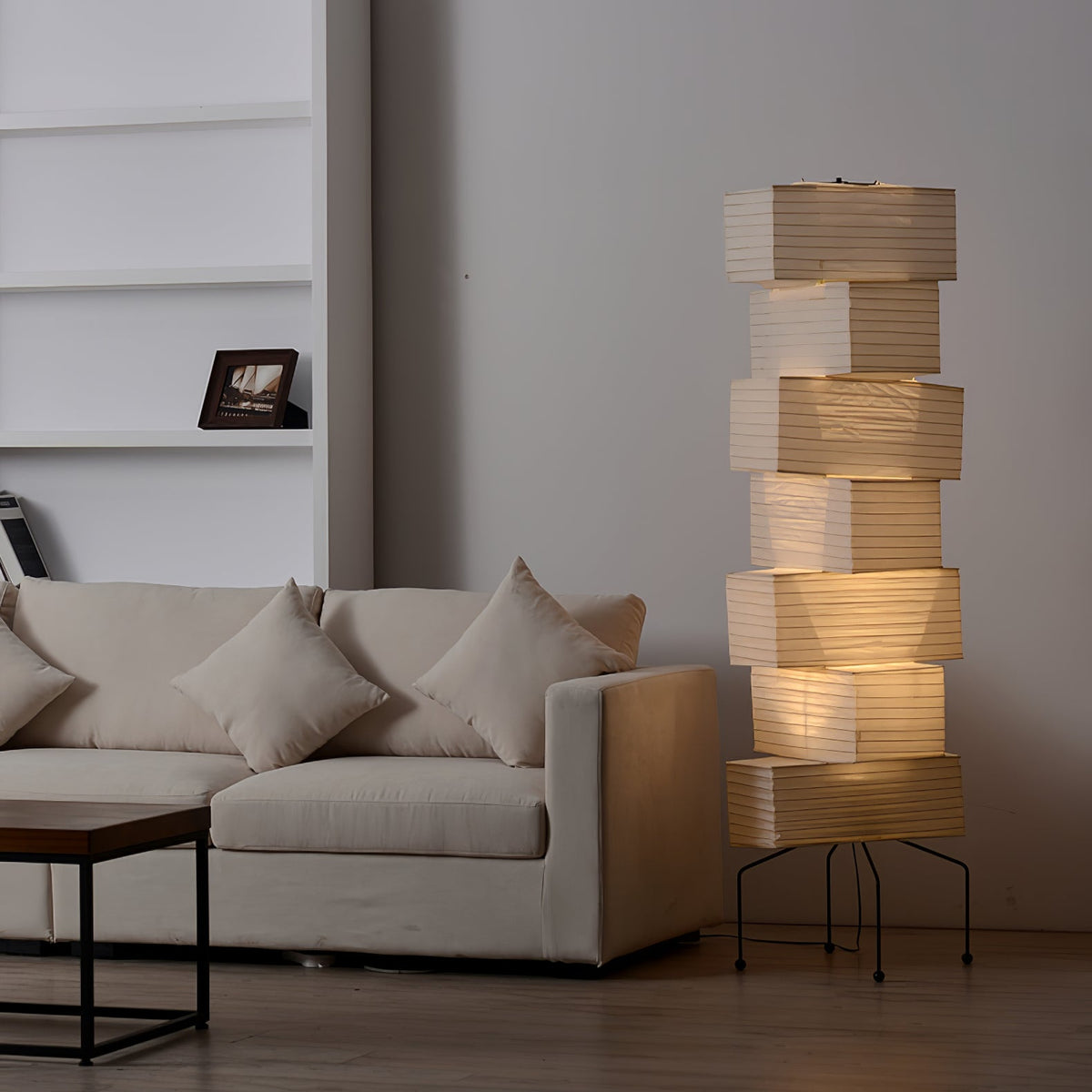 Avara vloerlamp van rijstpapier