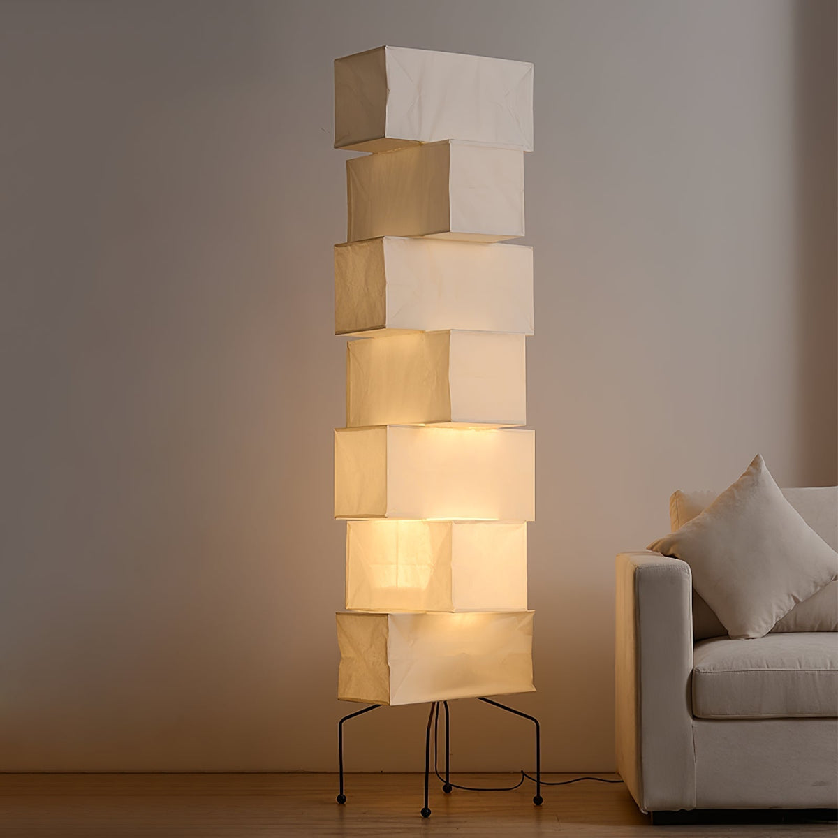 Avara vloerlamp van rijstpapier