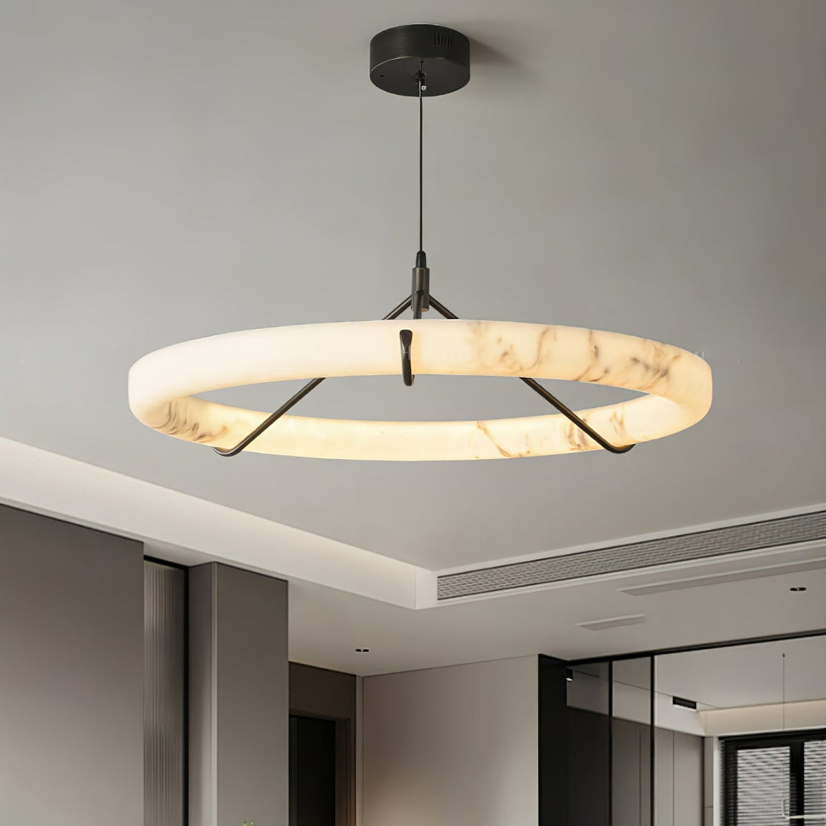 Avenisora Moderne hanglamp van albast