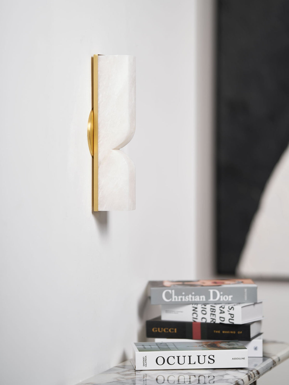 Niveelle Albast Rechthoekige wandlamp