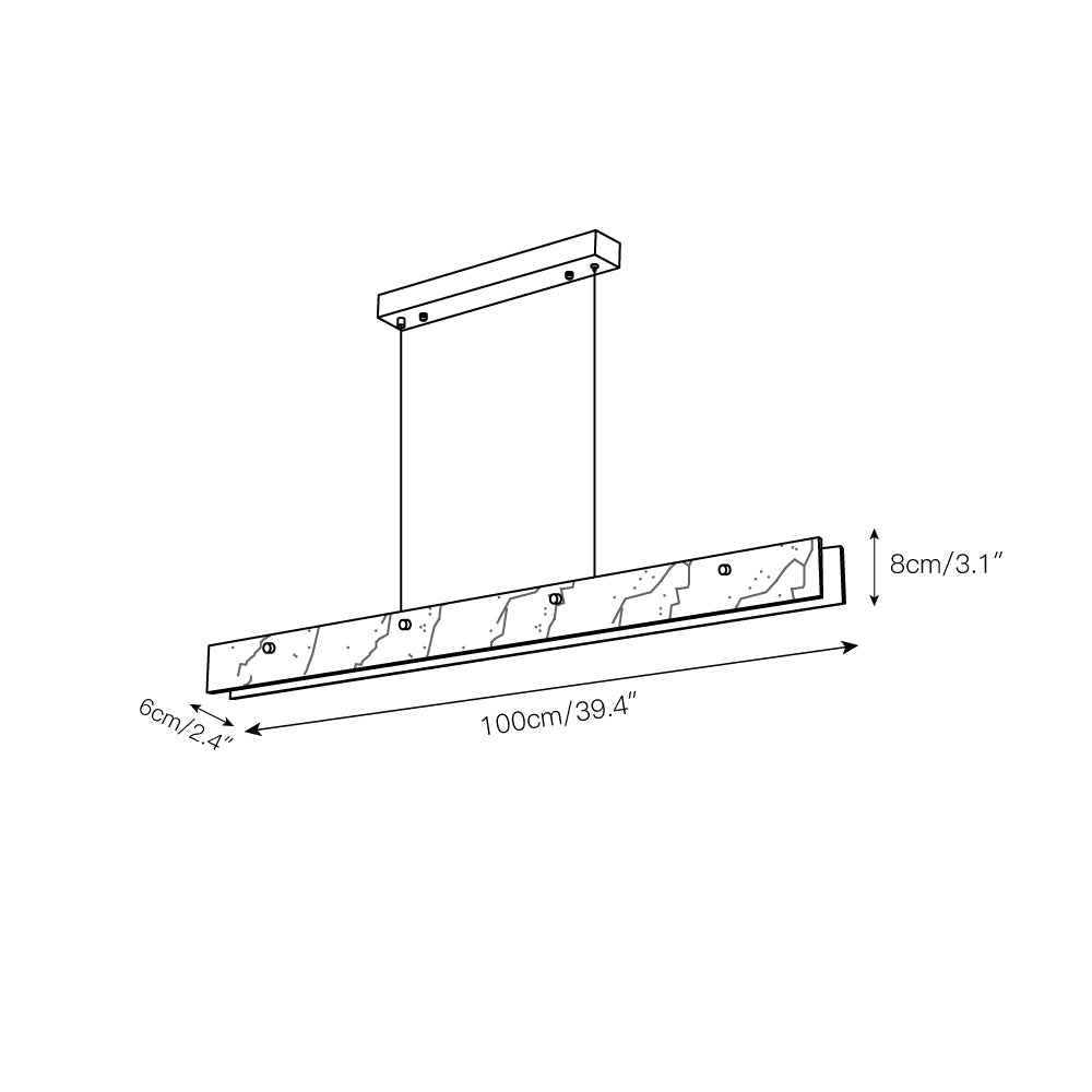Vexor LED Moderne lineaire hanglamp van albast