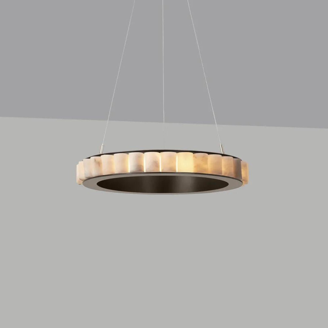 Aurelia dubbele ring albasten kroonluchter