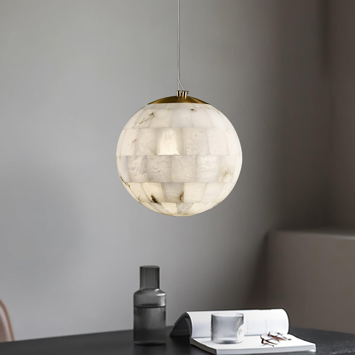 Amo albasten hanglamp bolvormig
