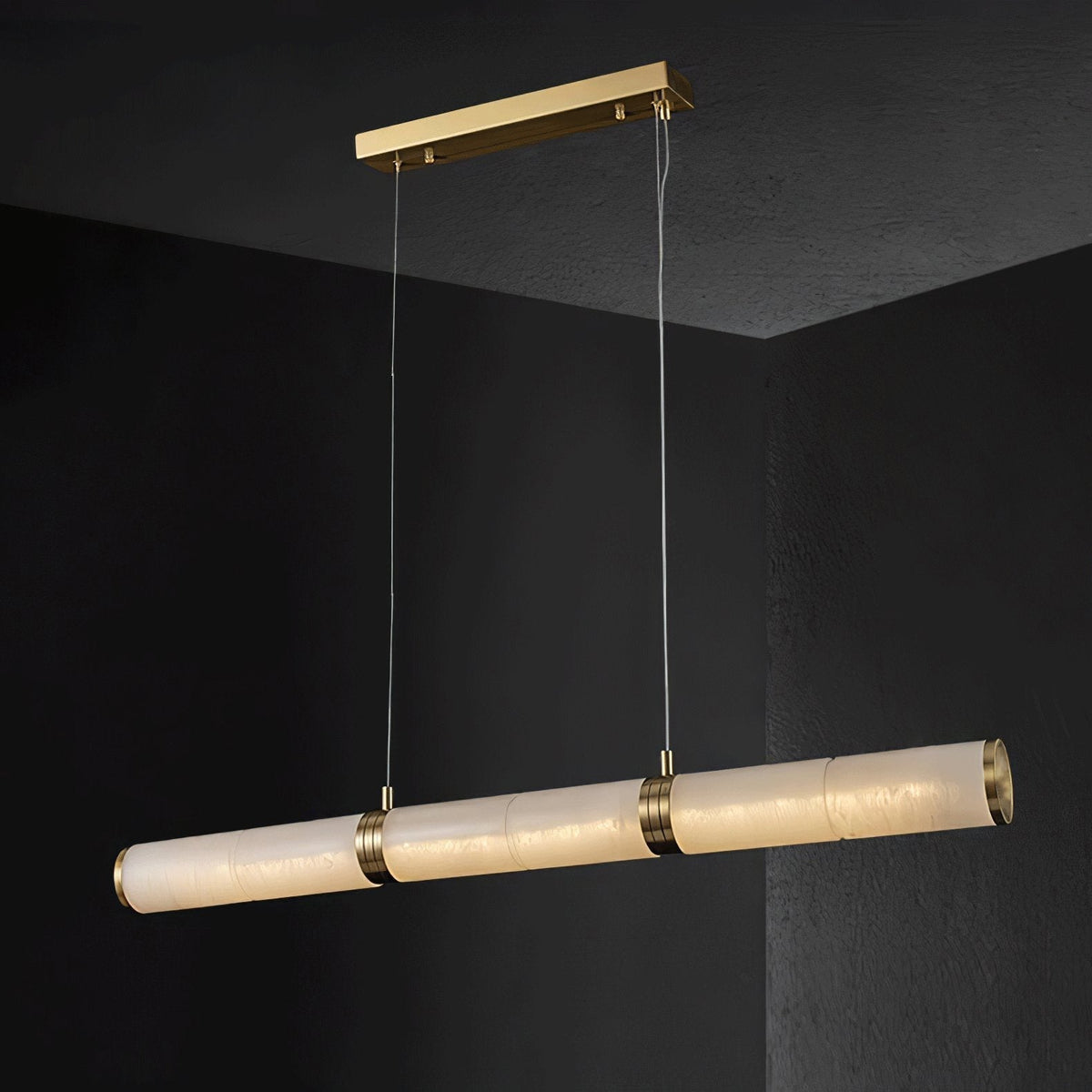 Gevrel minimalistisch hanglamp van albast