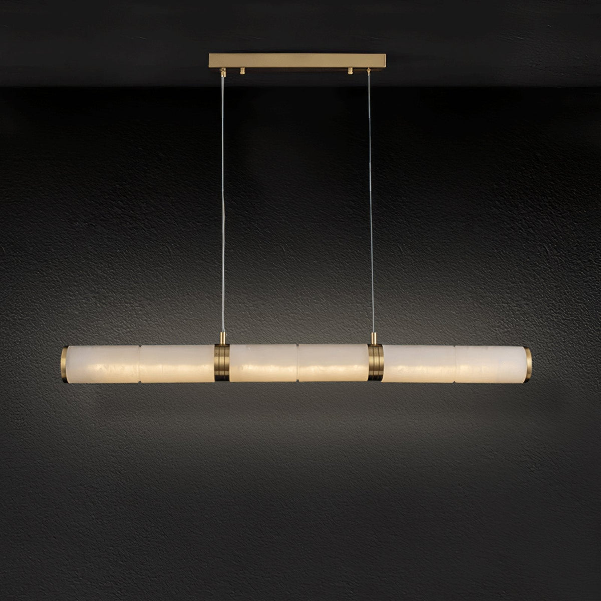 Gevrel minimalistisch hanglamp van albast