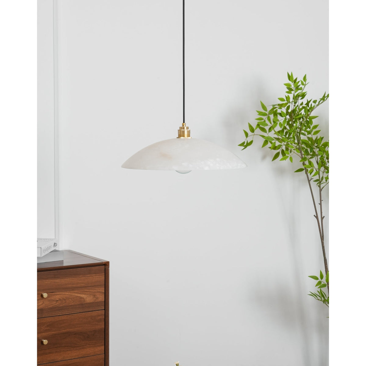 Warenol Minimalistische hanglamp van albast