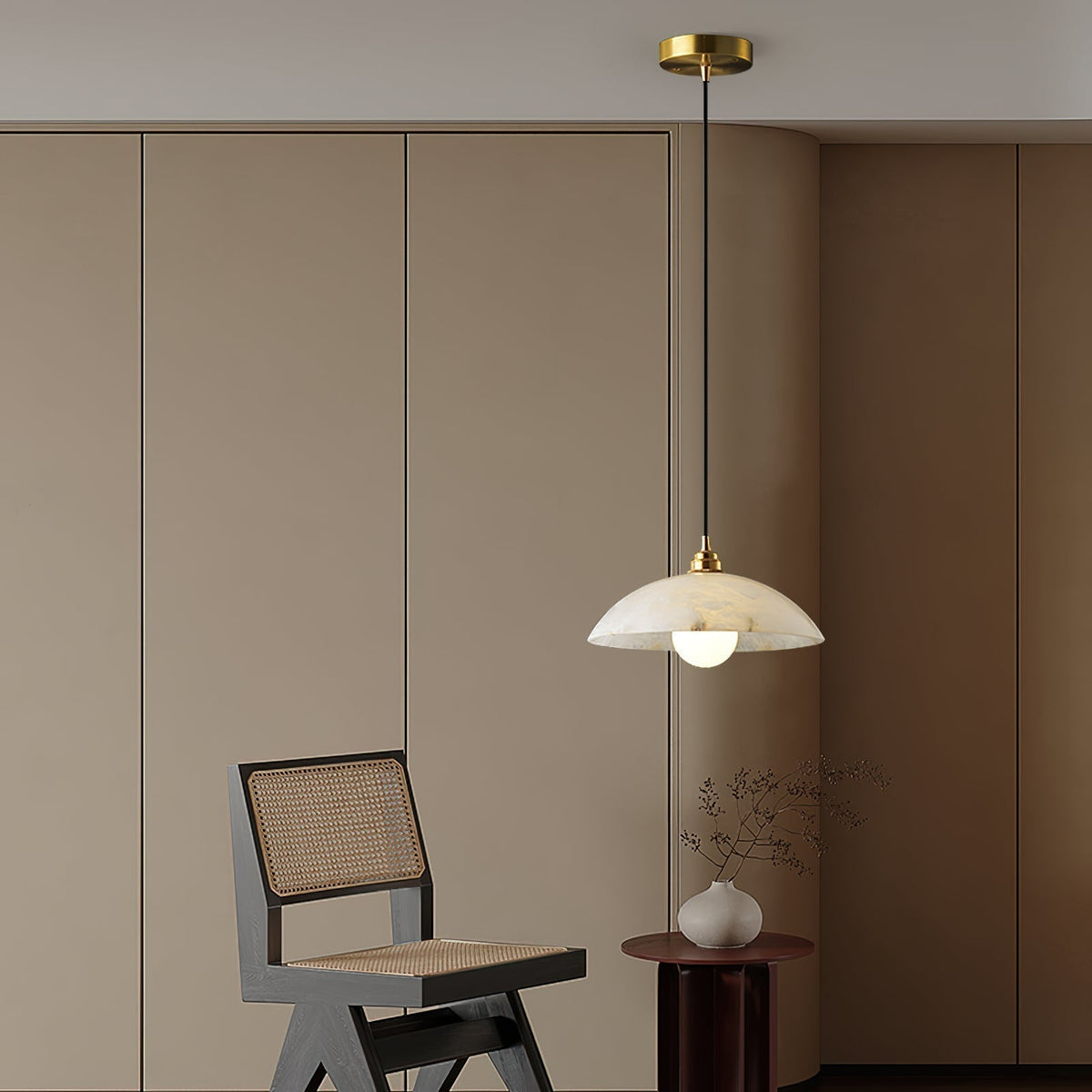 Ljomuvyd Individual Creativity koepelvormige albasten hanglamp