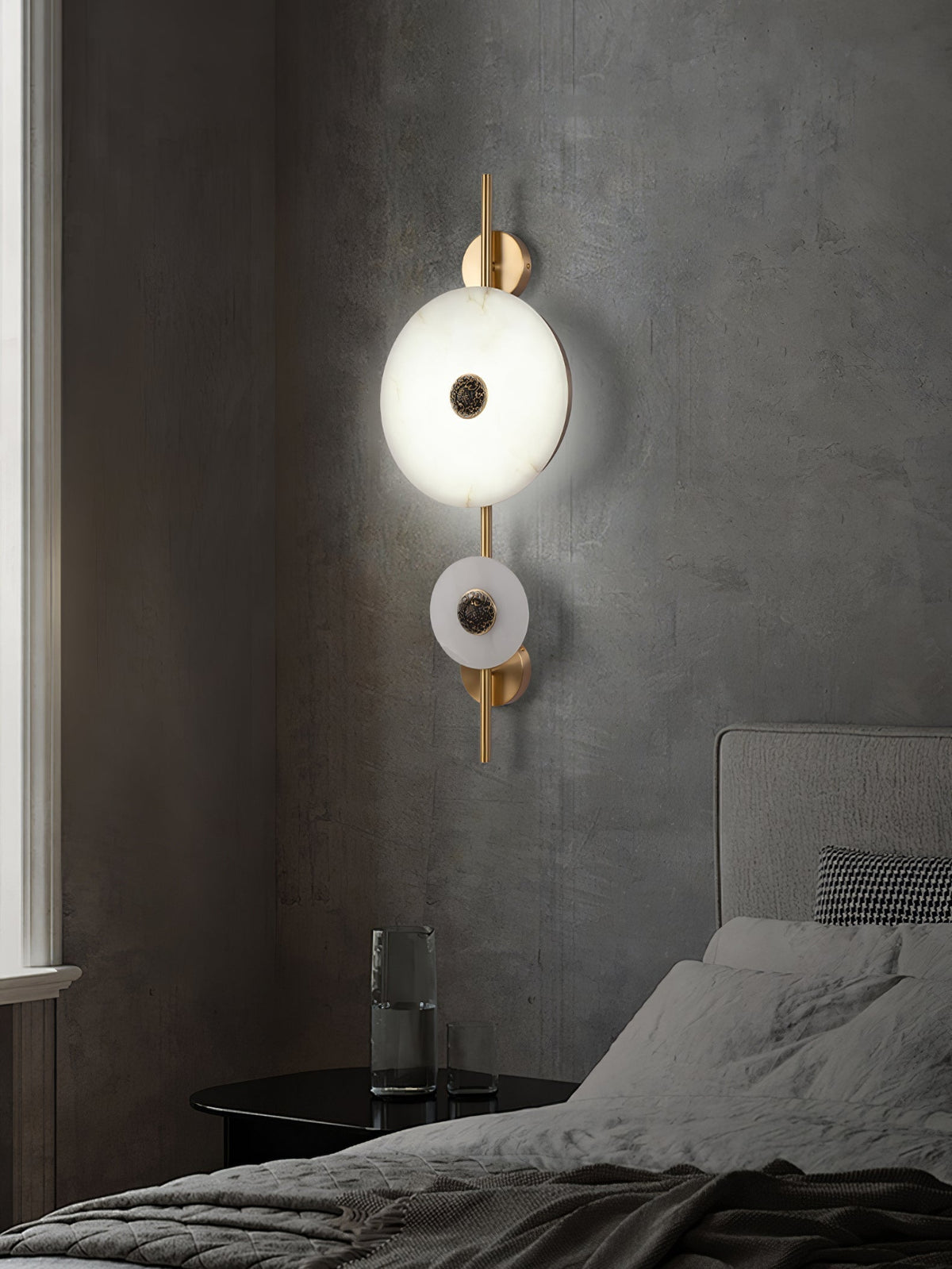 Evadne albasten wandlamp