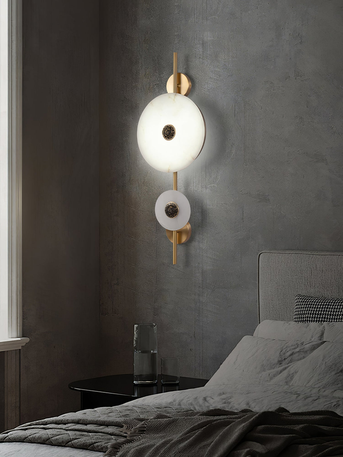 Evadne albasten wandlamp