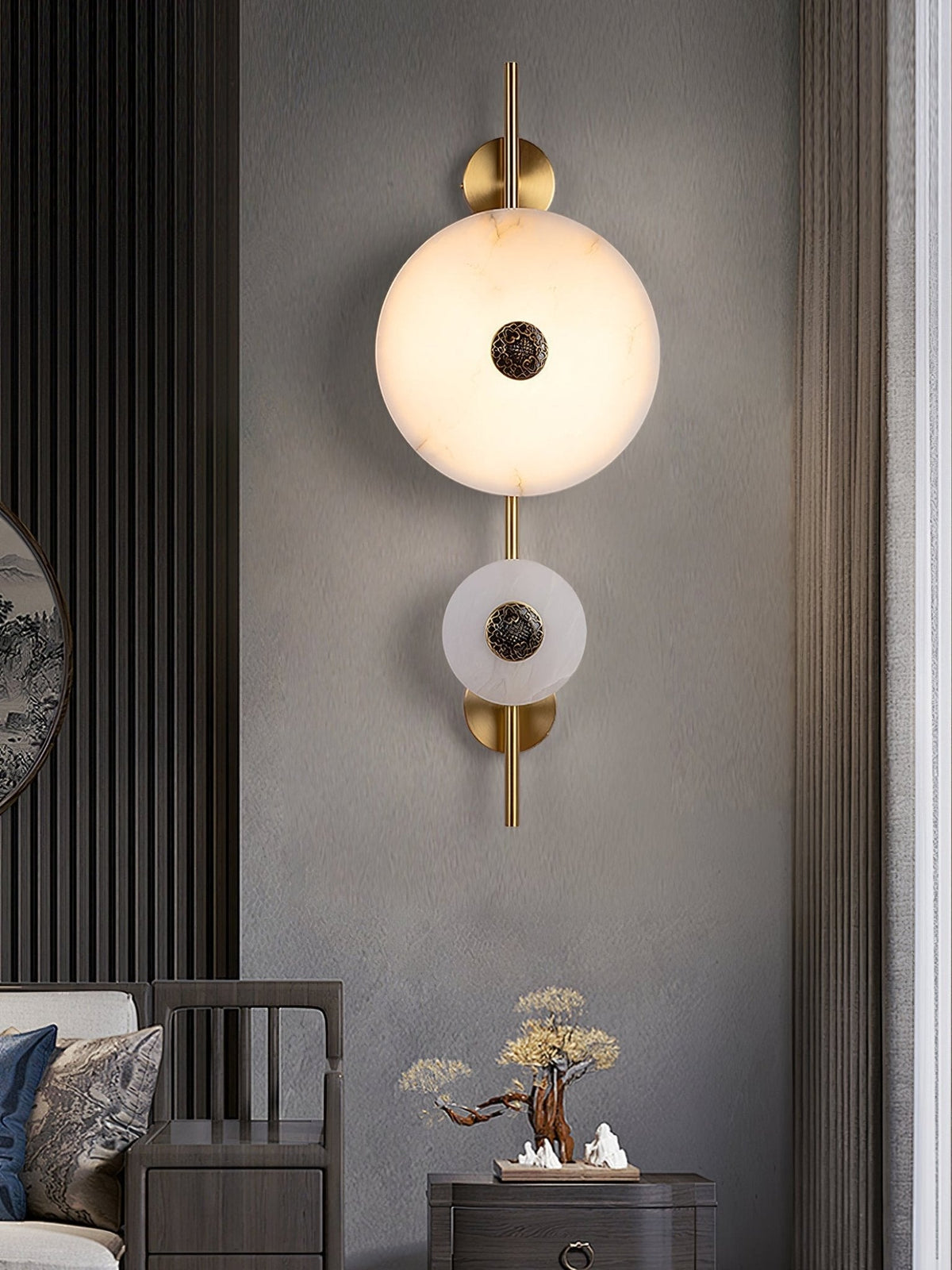 Evadne albasten wandlamp