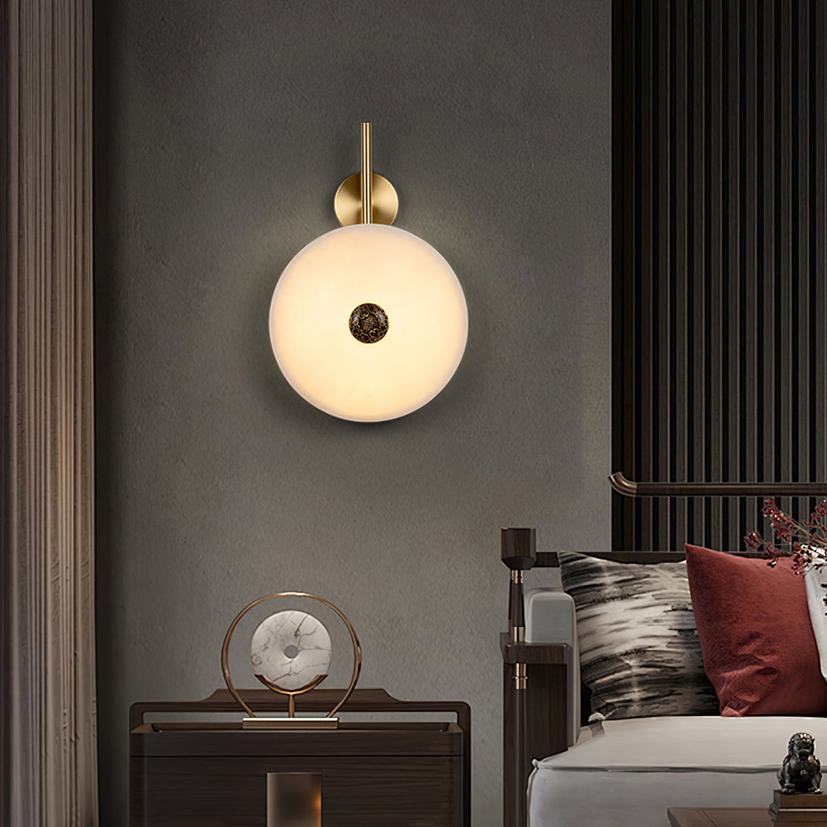 Evadne albasten wandlamp