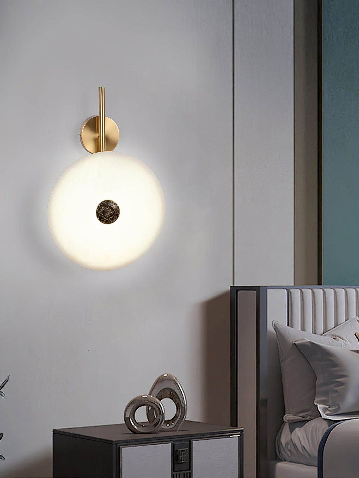 Evadne albasten wandlamp