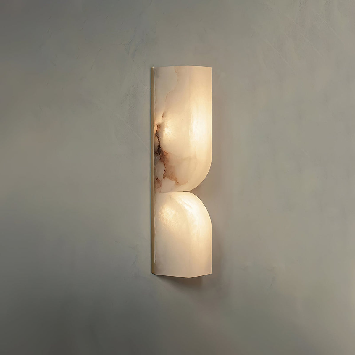 Niveelle Albast Rechthoekige wandlamp