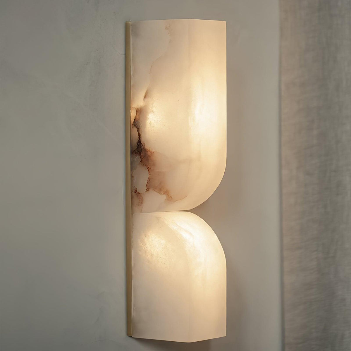 Niveelle Albast Rechthoekige wandlamp