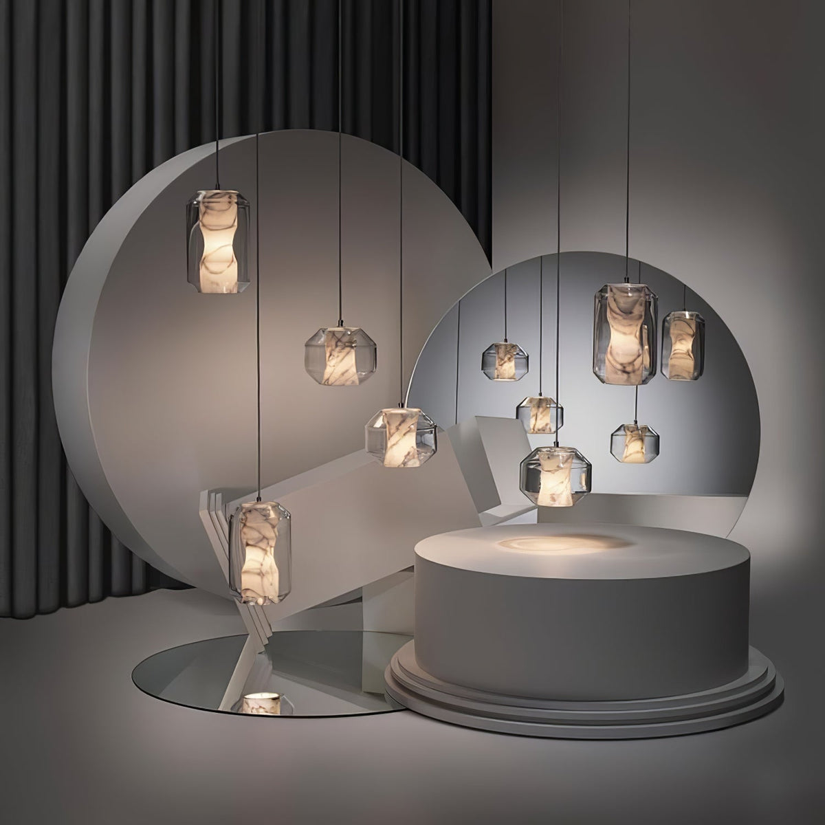 Aveneriella hanglamp albast