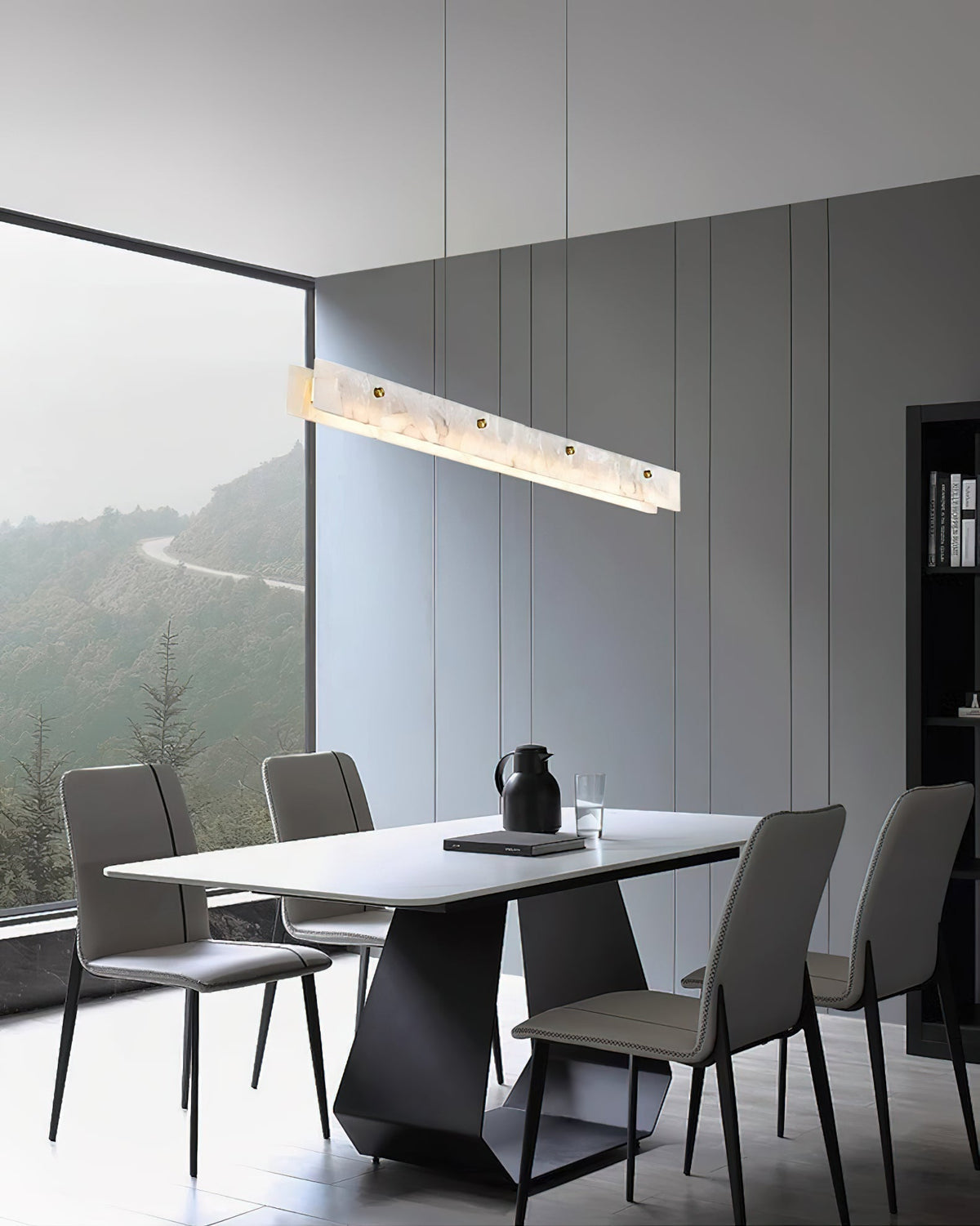 Vexor LED Moderne lineaire hanglamp van albast