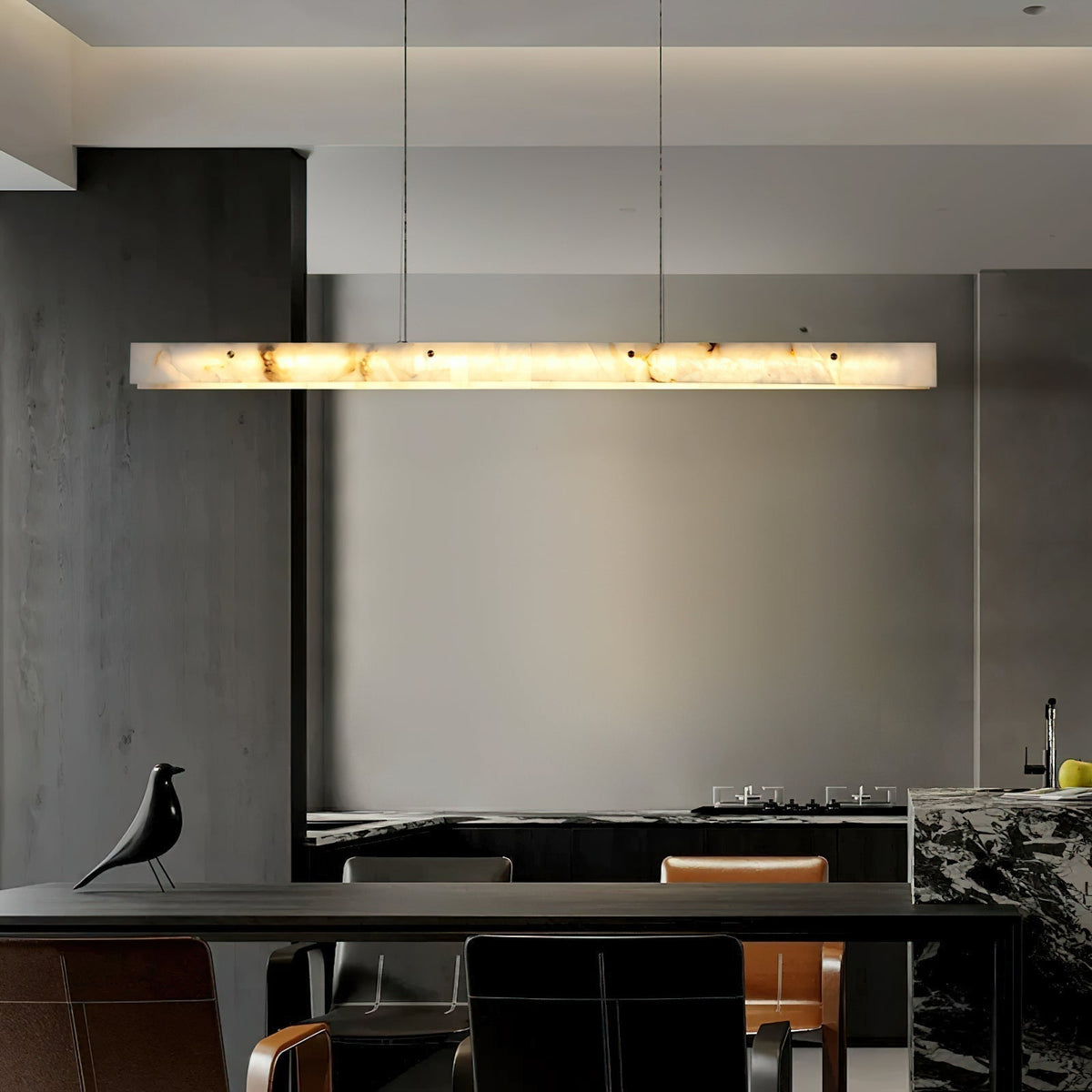 Vexor LED Moderne lineaire hanglamp van albast