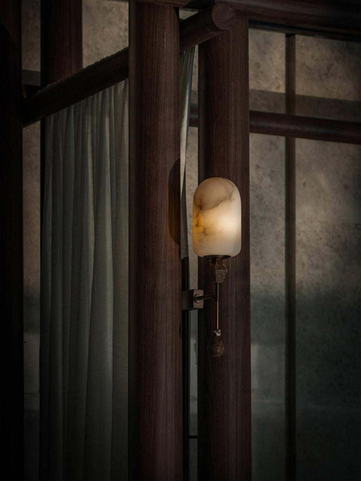 Mila Vintage Albast Dubbele wandlamp