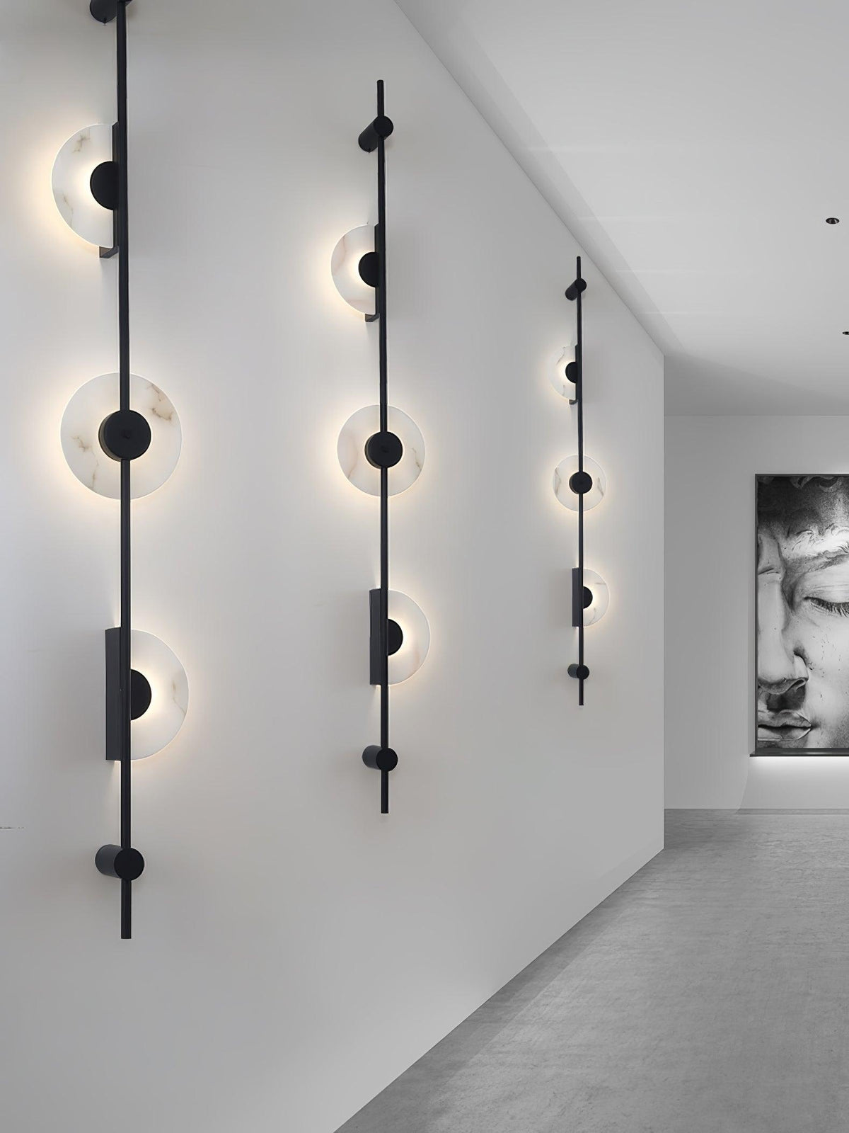 Neron albast verticale wandlamp