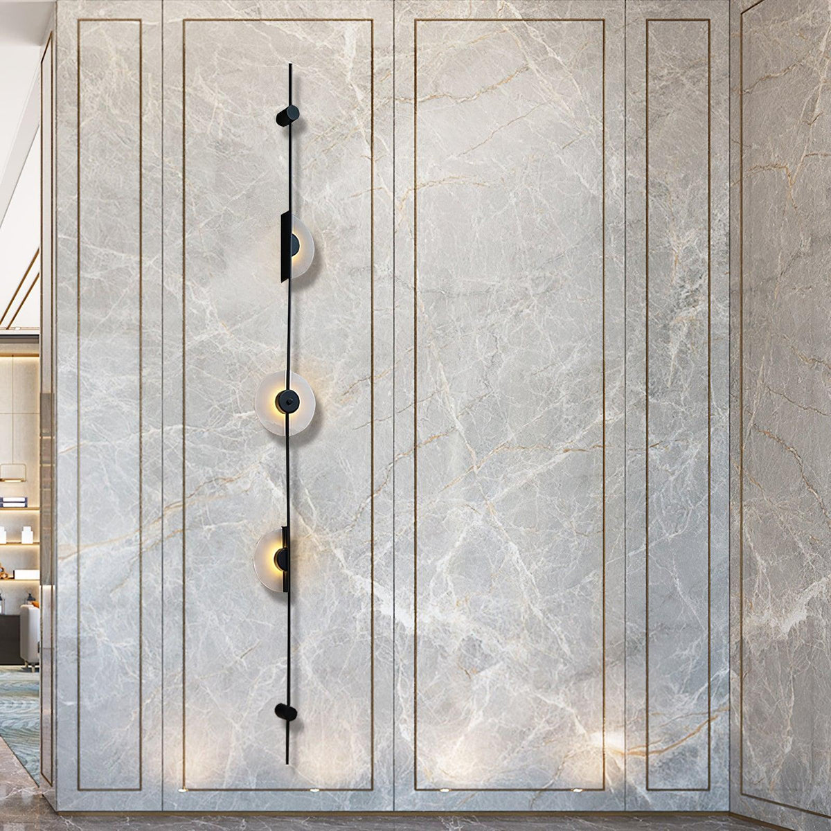 Neron albast verticale wandlamp