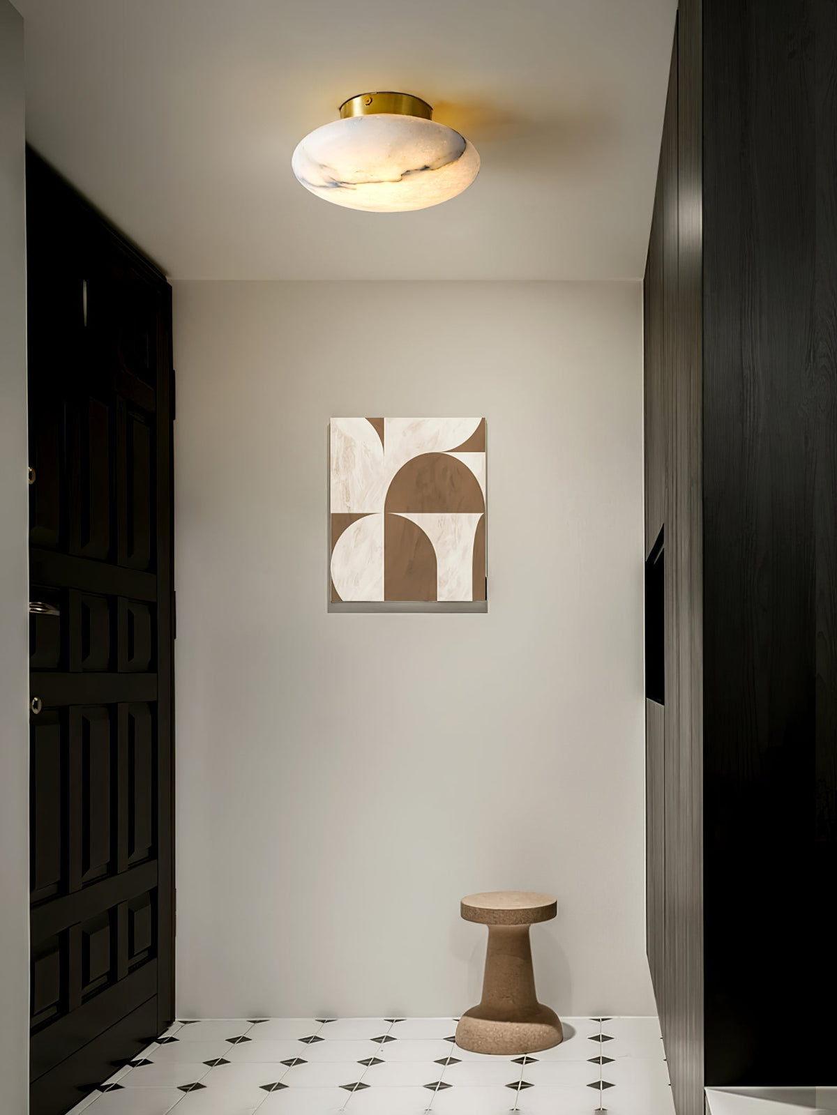 Vanorara minimalistische plafondlamp van albast