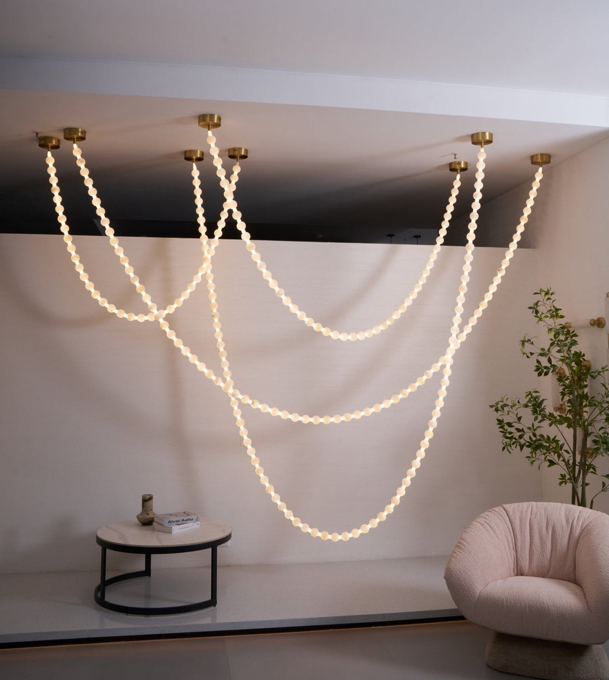 Grempt albast Pearl Necklace Kroonluchter