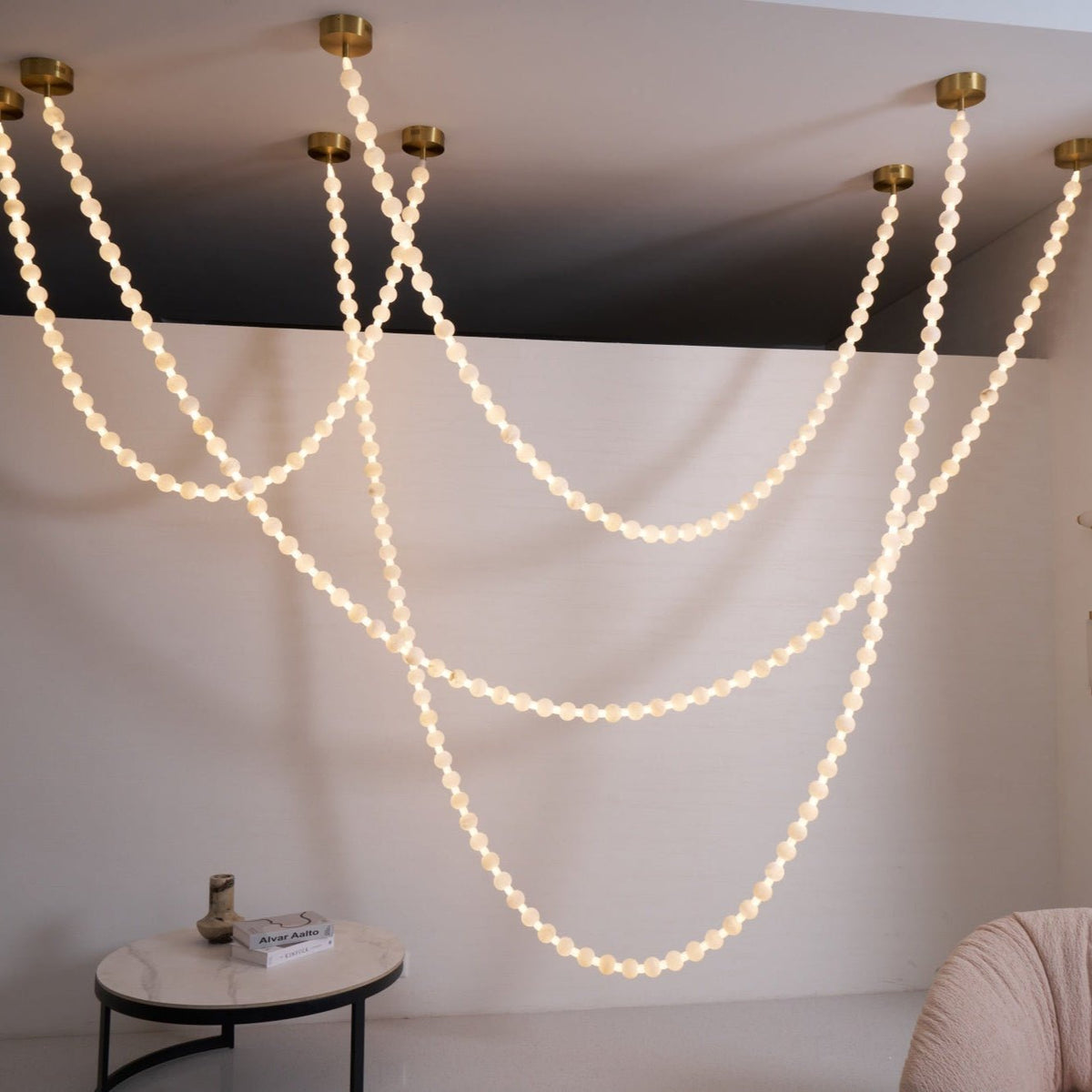 Grempt albast Pearl Necklace Kroonluchter