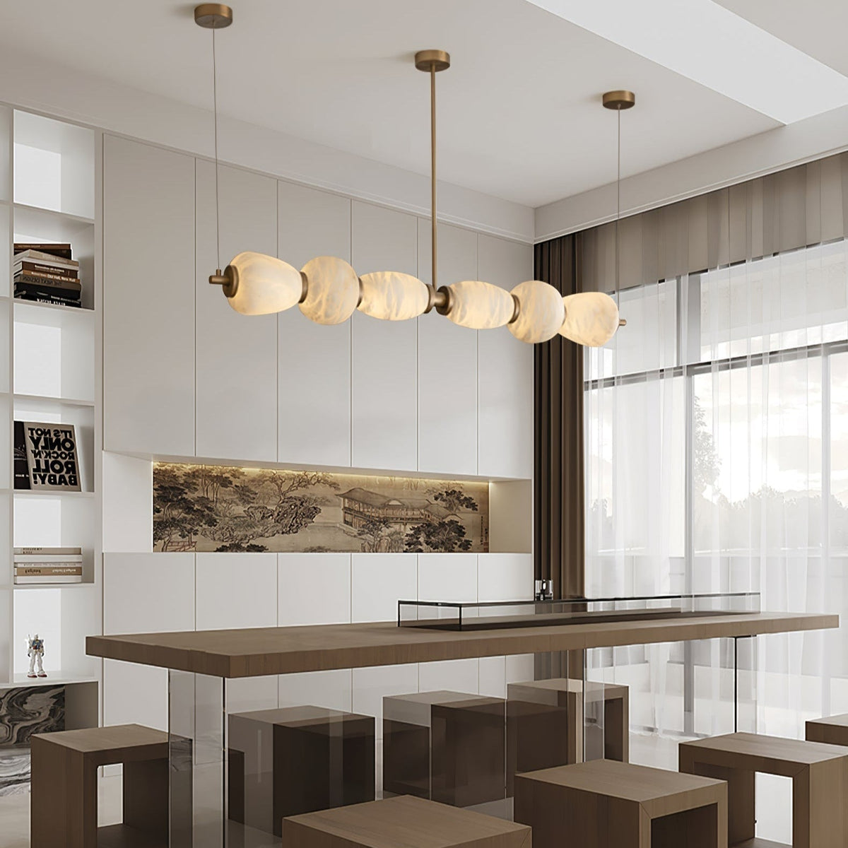 Saroa Albast Lineaire hanglamp