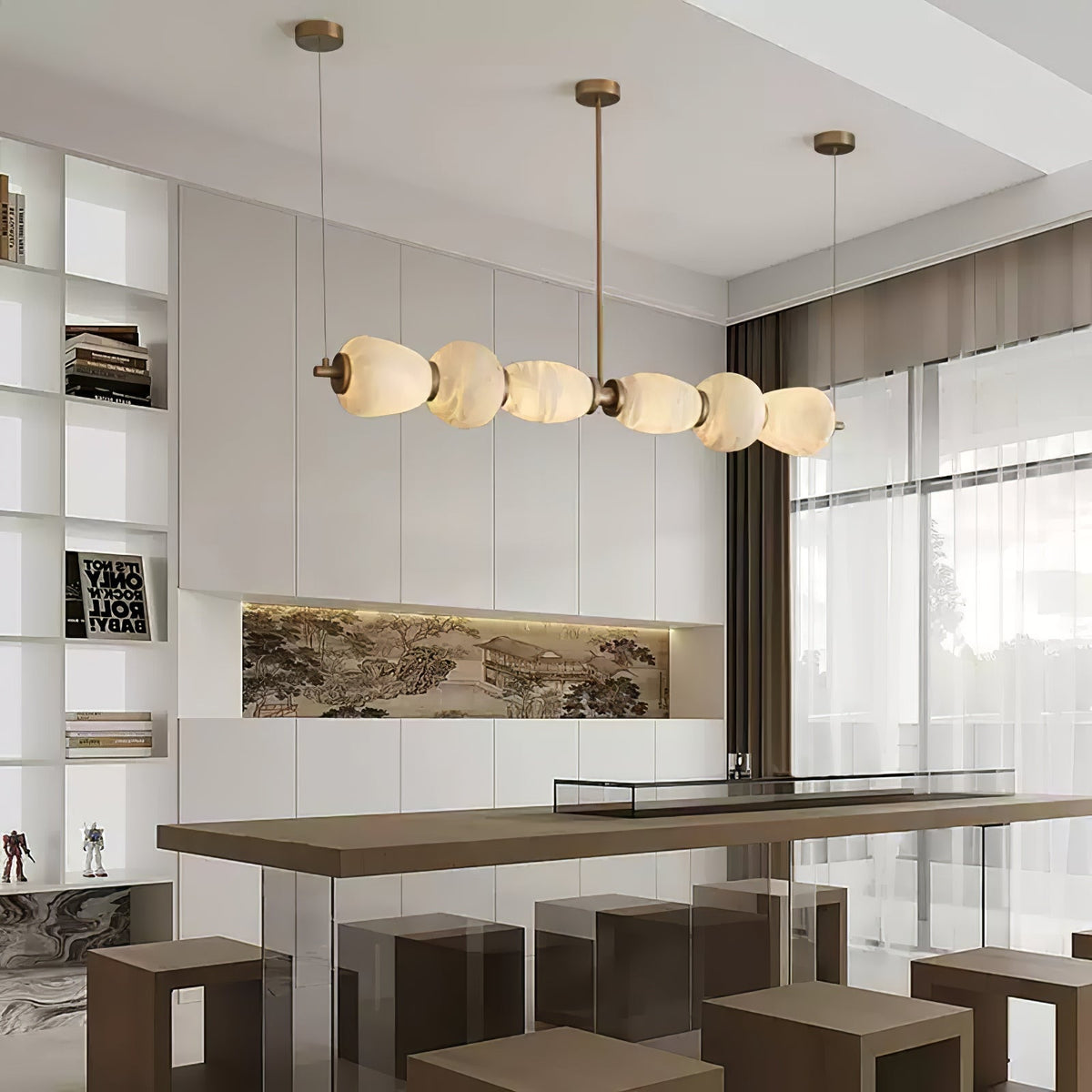 Saroa Albast Lineaire hanglamp