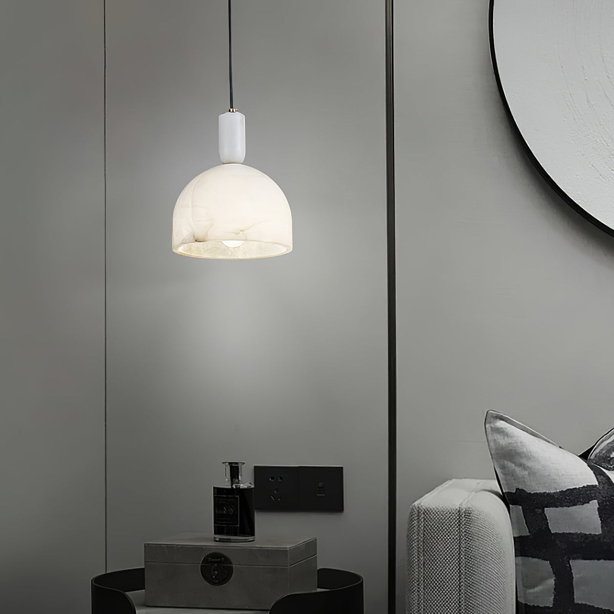 Leda minimalistische hanglamp in albast