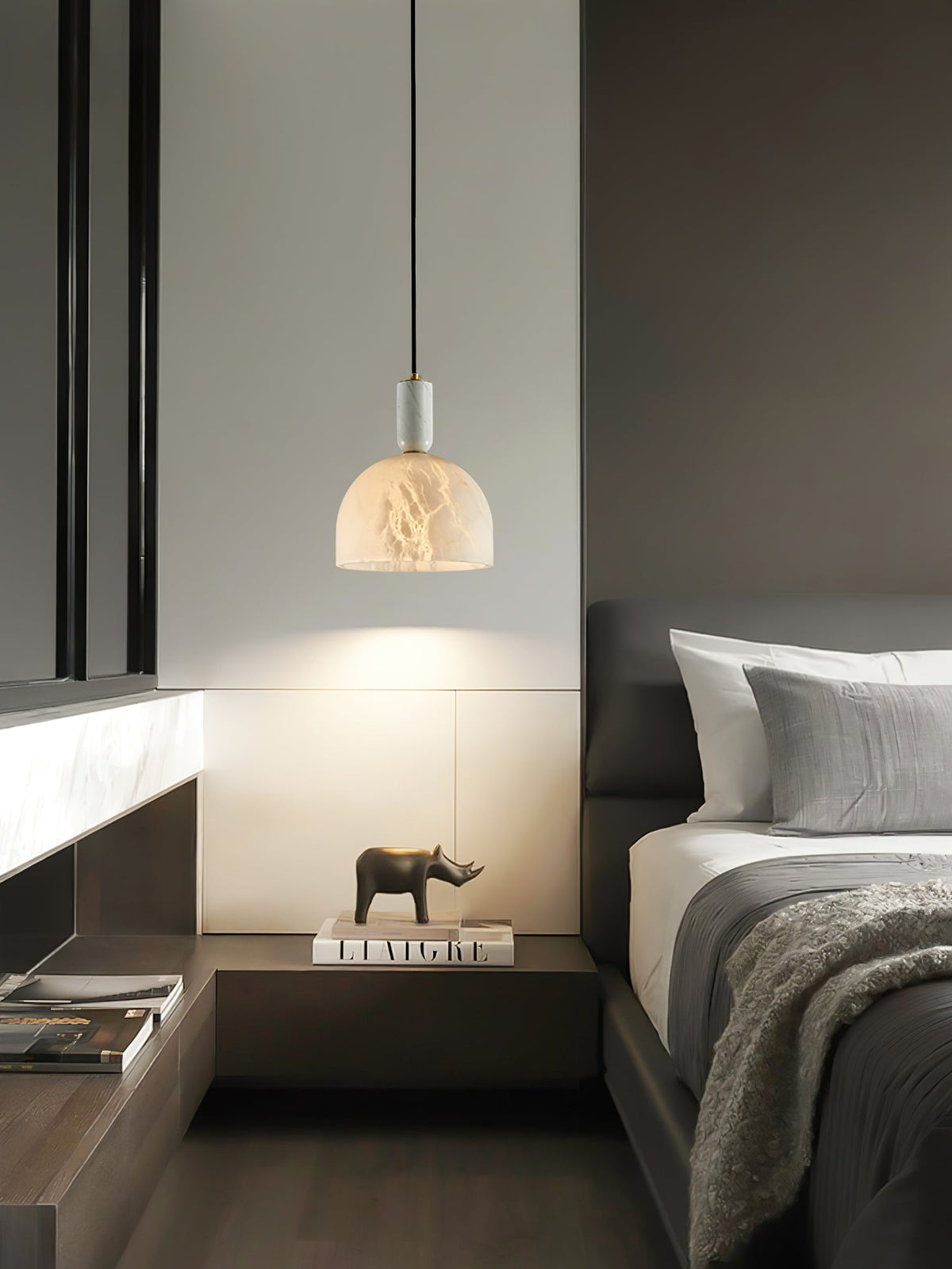 Leda minimalistische hanglamp in albast