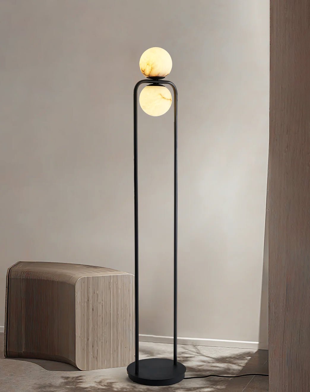 Callista minimalistisch albasten vloerlamp